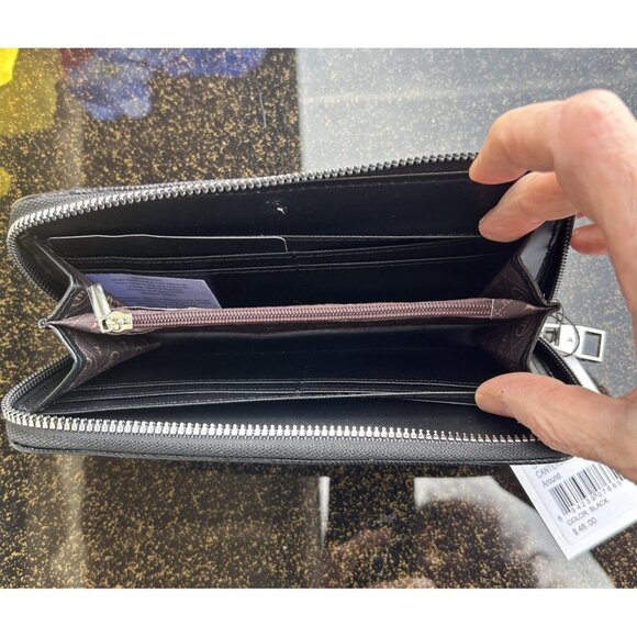 London Fog Canterbury Single Zipper, Zipper inside pocket, slots for Cards NWT - Picture 3 of 5